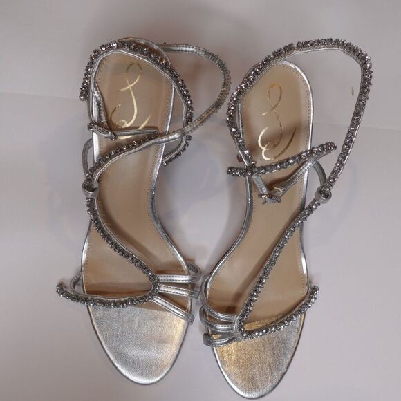 Sam Edelman Women's Granger Silver Metallic Heels Women's Size 10 - Picture 9 of 12
